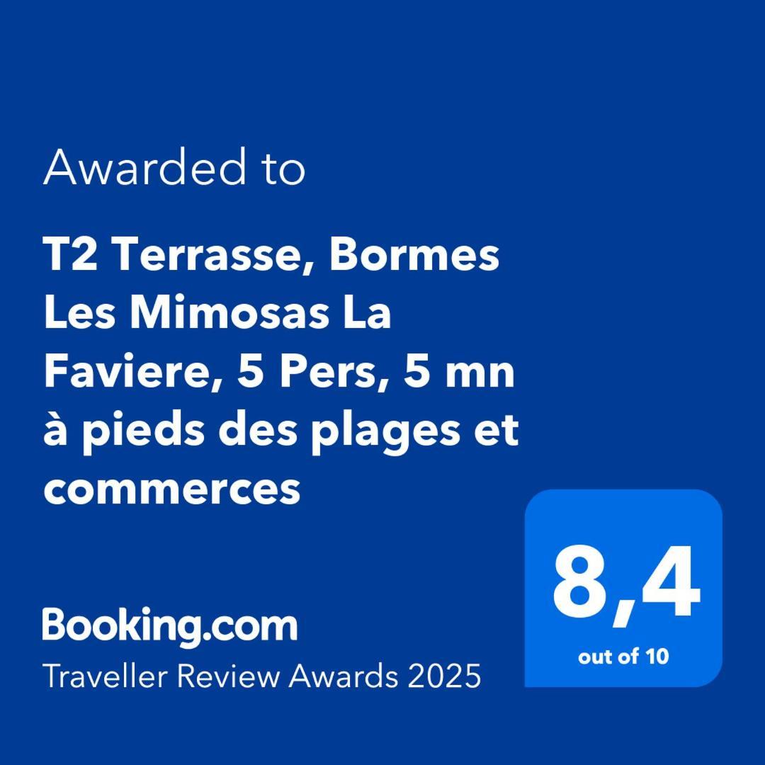 T2 Terrasse, Bormes Les Mimosas La Faviere, 5 Pers, 5 Mn A Pieds Des Plages Et Commerces Eksteriør billede